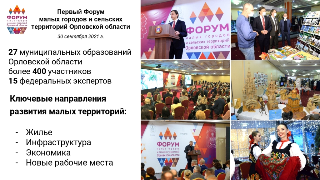 Итоги работы Департамента по проектам развития территорий Орловской области за 2021 год